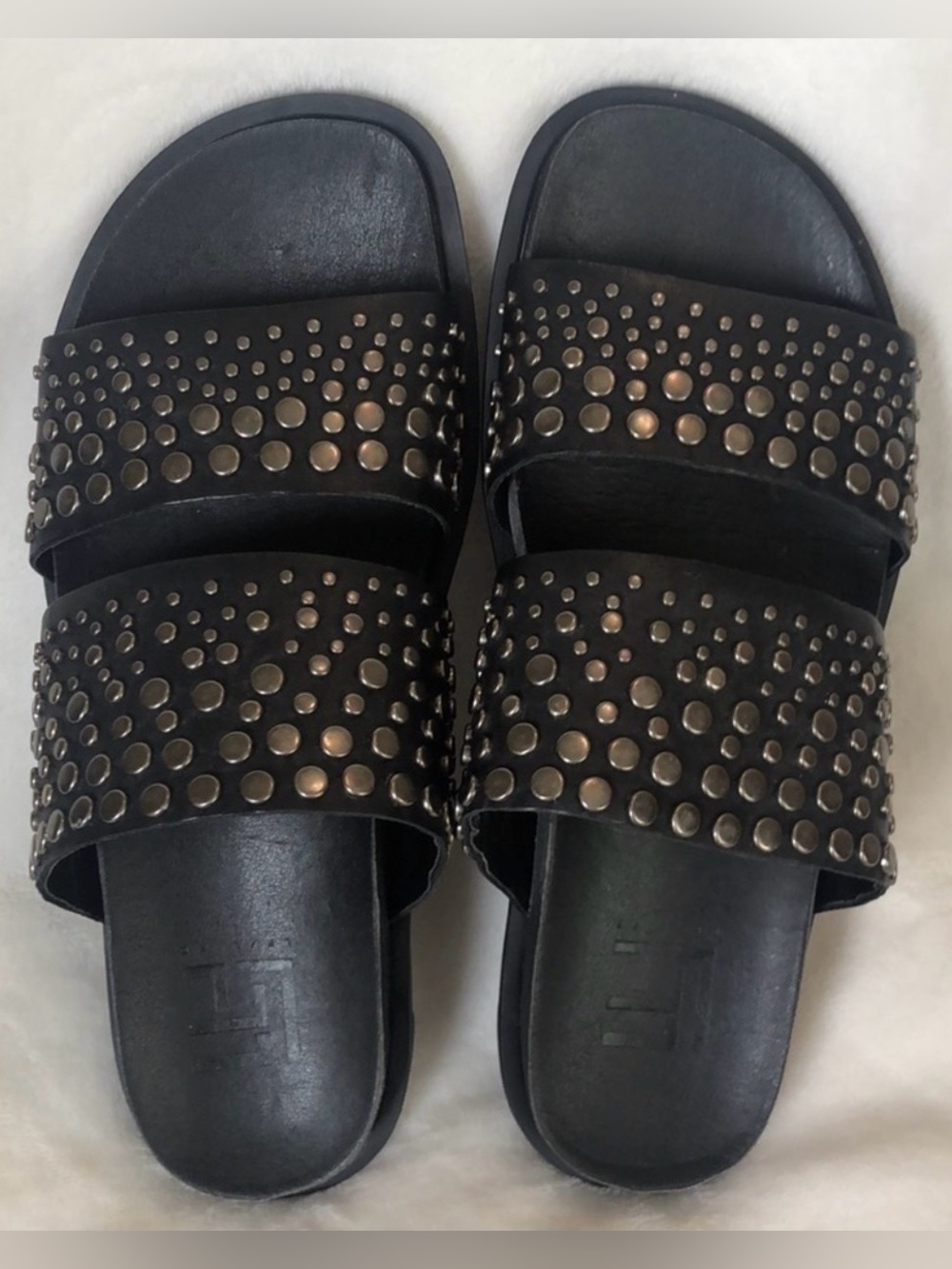 Black Studded Slide Slip-on’s.